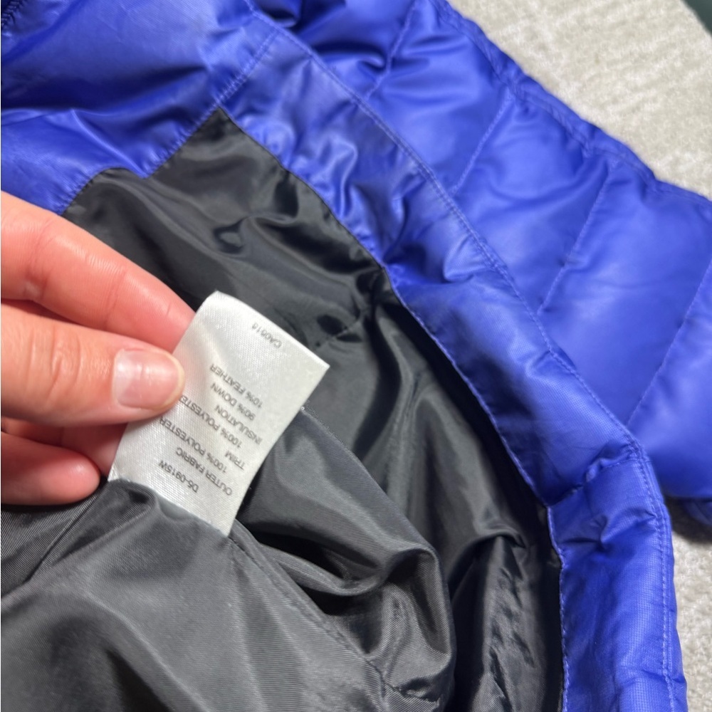 Descente Blue Puffer Long Full Zip Winter Jacket Women Size Large - Picture 6 of 7